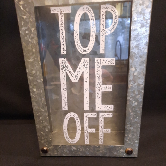 Mud Pie Galvanized Metal Beer Bottle Cap Display Box w/ Opener ~ NEW - Picture 2 of 10